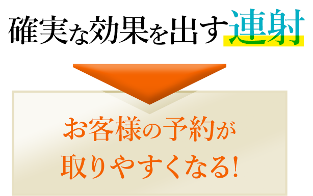 確実な効果を出す連射